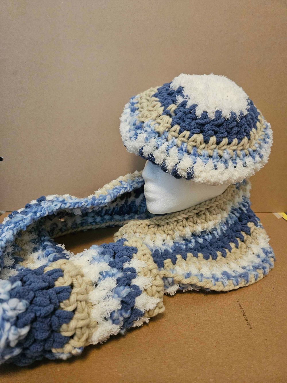 Blue Baret and Scarf
